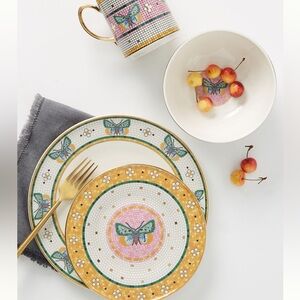 Anthropologie Garden Tile Dinner Plate